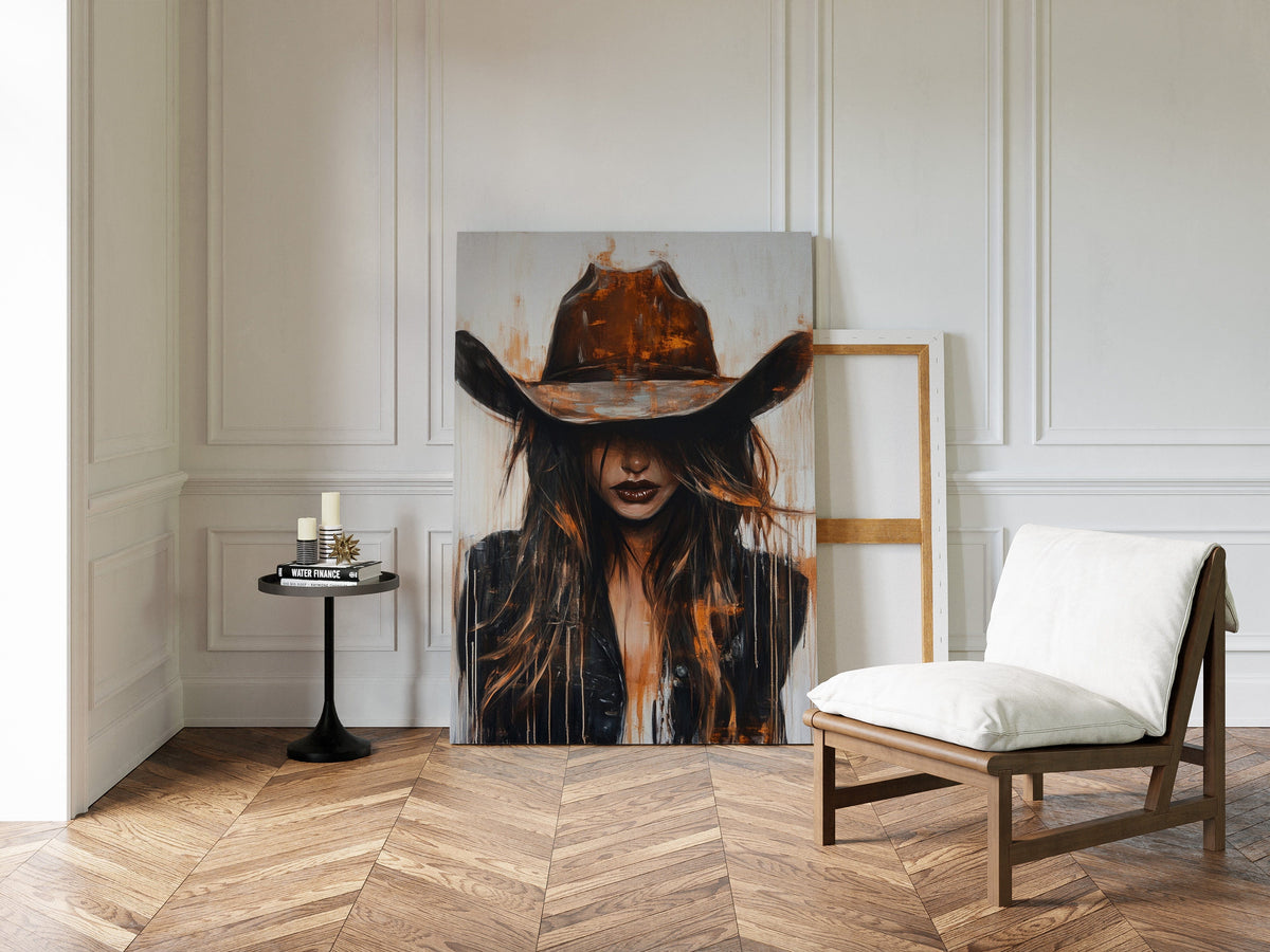 Cowgirl in Crimson – Modern Western Grit