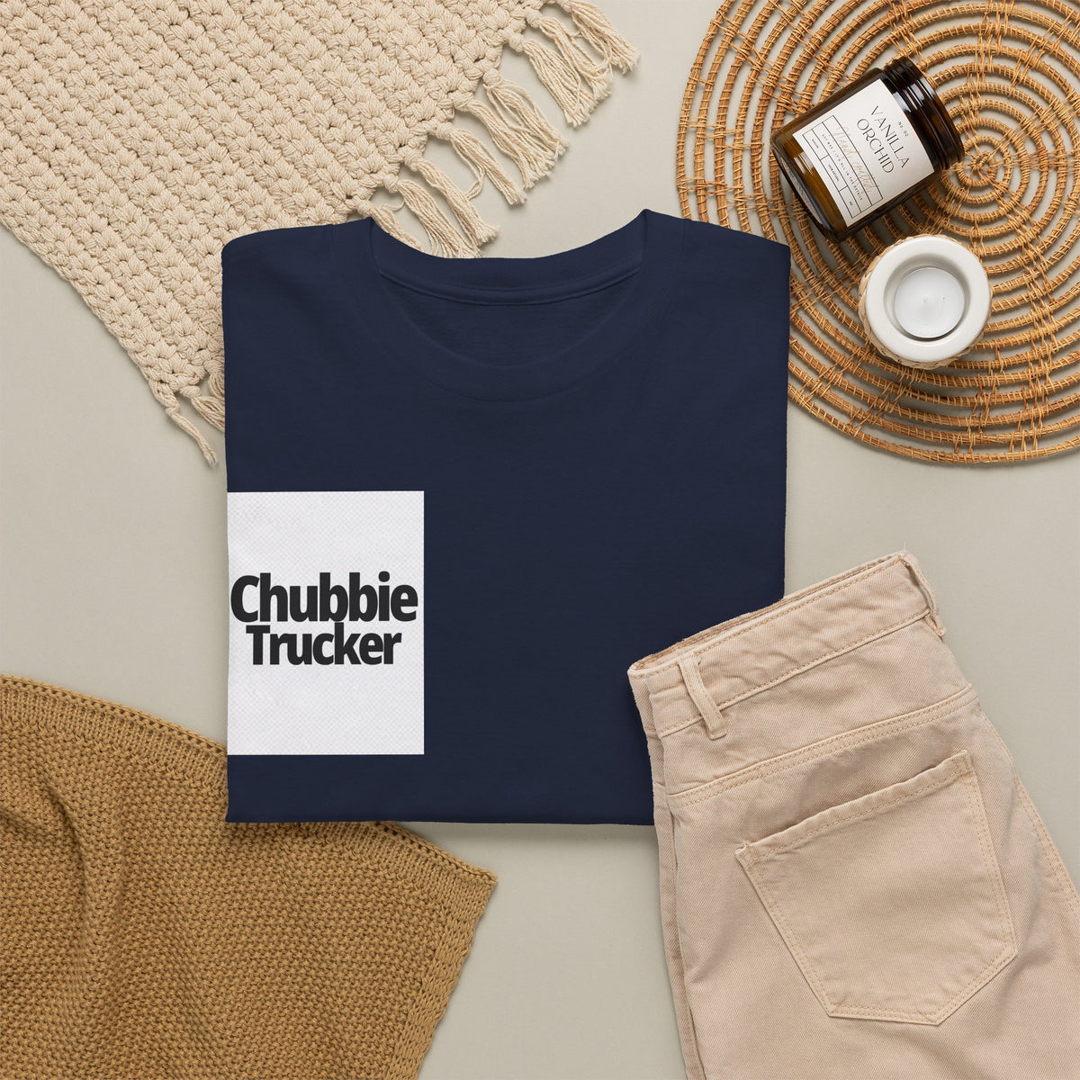 Chubbie Trucker T-Shirt — Retro Bold Logo Tee for Truckers & Fans
