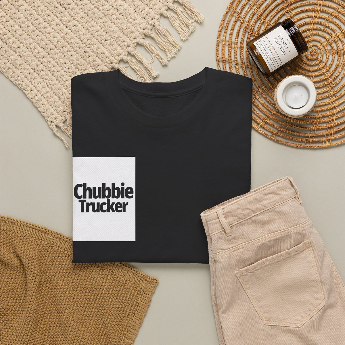 Chubbie Trucker T-Shirt — Retro Bold Logo Tee for Truckers & Fans