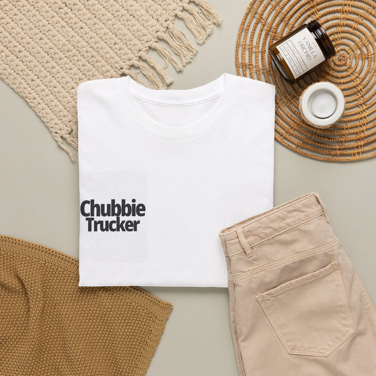 Chubbie Trucker T-Shirt — Retro Bold Logo Tee for Truckers & Fans