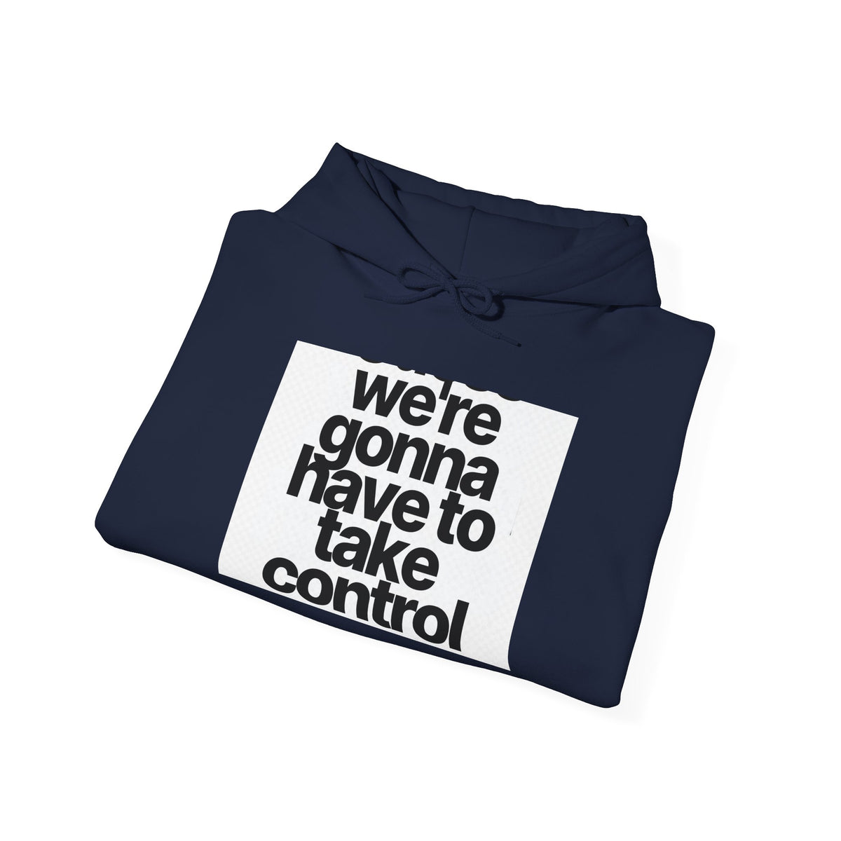 Control Statement Hoodie — "we're gonna have to take control" Graphic Hoodie