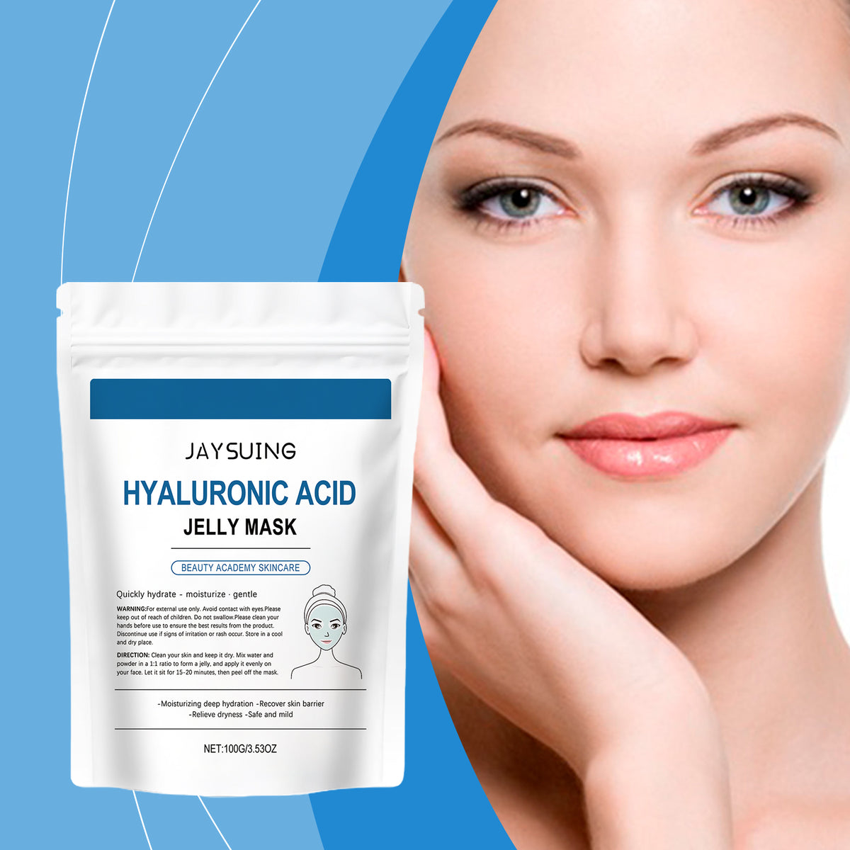 Jaysuing Hyaluronic Acid Hydrating Face Mask | Deep Moisture, Smooth & Tender Skin