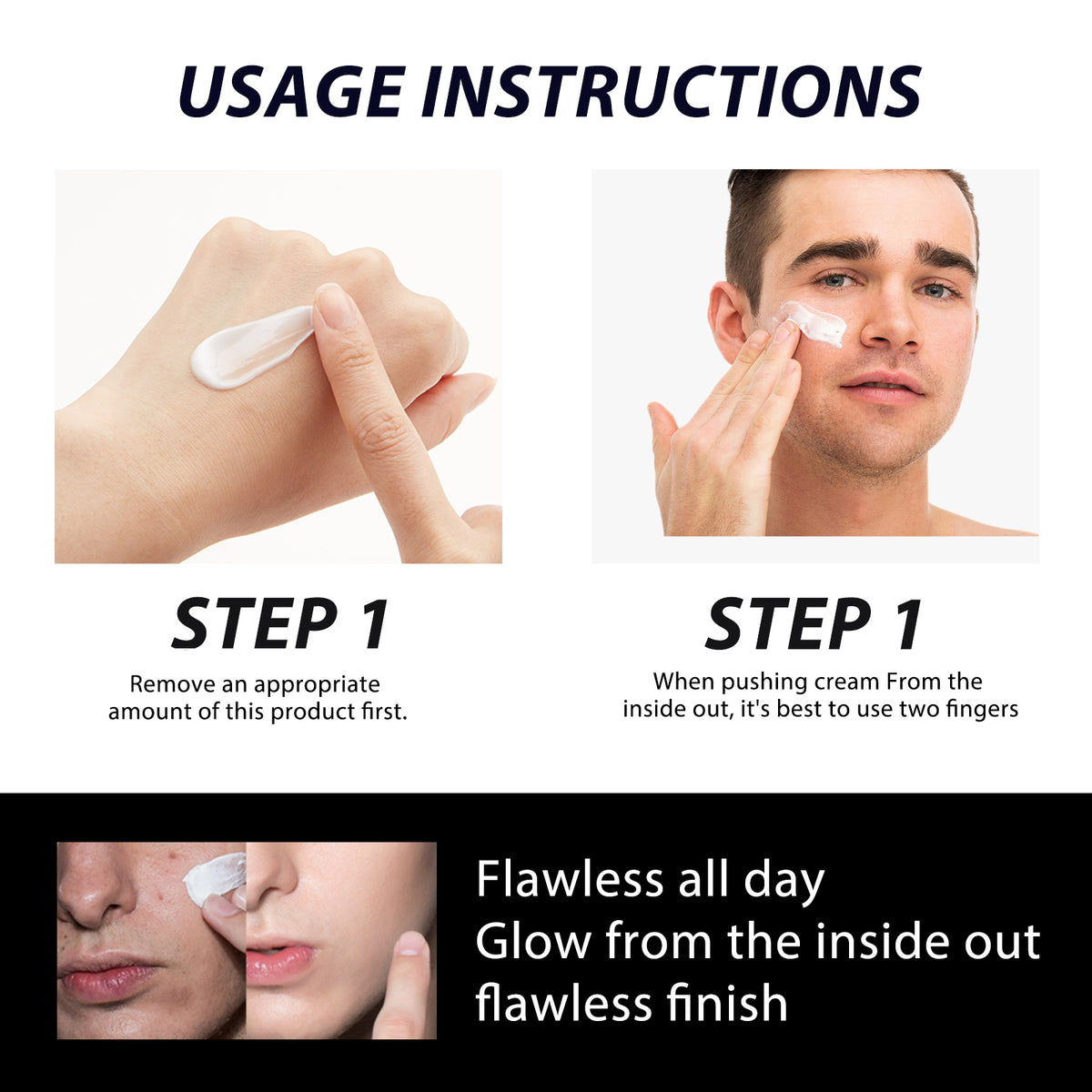 EELHOE Men's Brightening Face Cream | Skin Toner, Whitening & Moisturizer