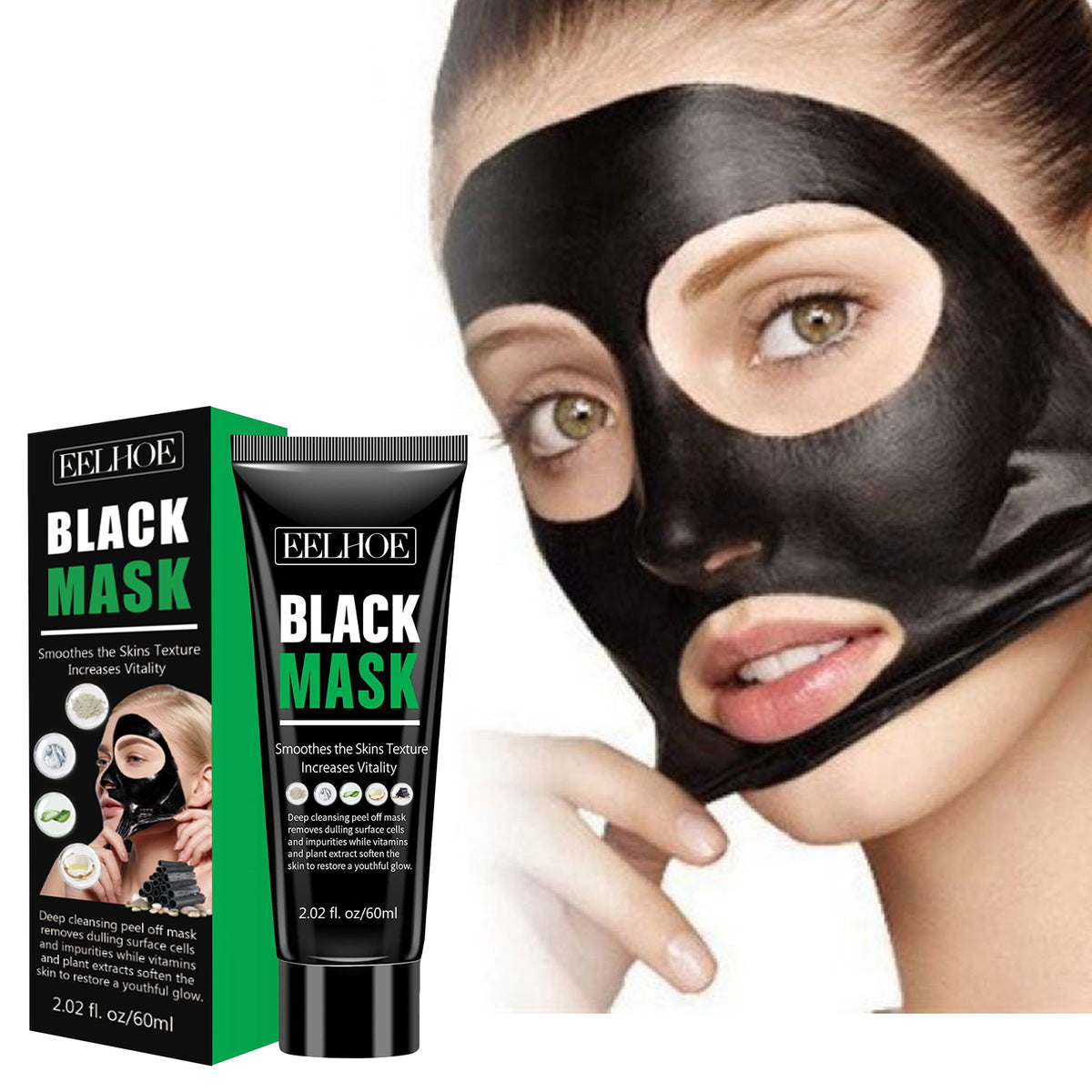 EELHOE Blackhead Removal Mask | Deep Pore Cleansing, Oil Control & Moisturizing Peel Mask