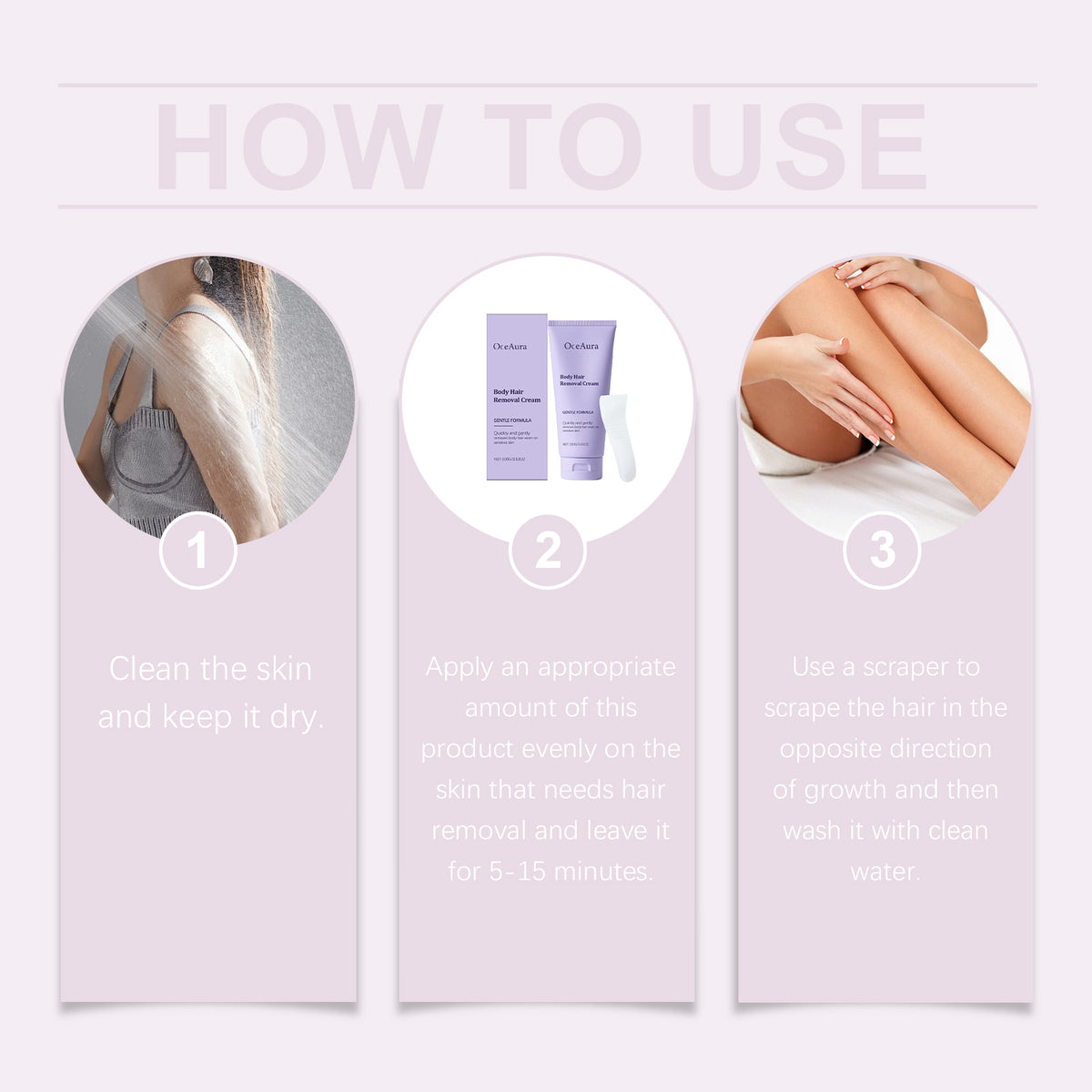 OceAura Gentle Body Hair Removal Cream | Legs, Arms & Hands for Men & Women